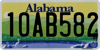 AL license plate 10AB582