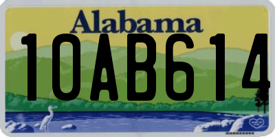 AL license plate 10AB614