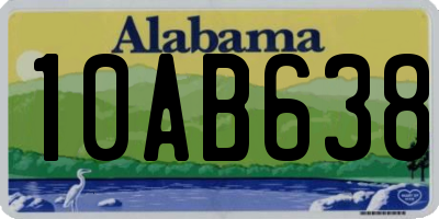 AL license plate 10AB638