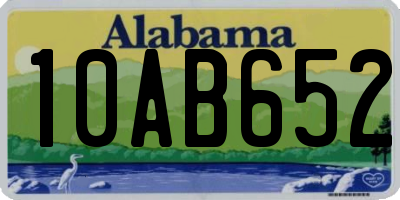 AL license plate 10AB652