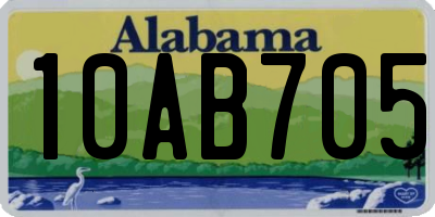 AL license plate 10AB705