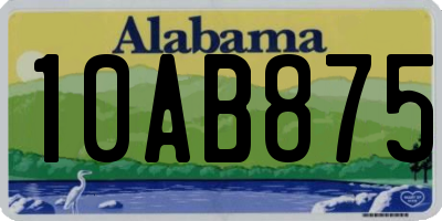 AL license plate 10AB875
