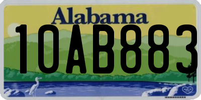AL license plate 10AB883