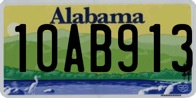 AL license plate 10AB913