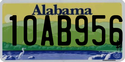 AL license plate 10AB956