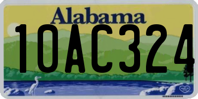AL license plate 10AC324
