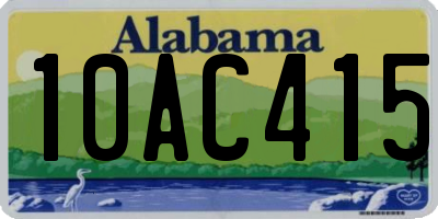 AL license plate 10AC415
