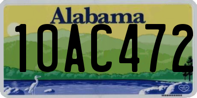 AL license plate 10AC472