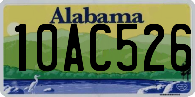 AL license plate 10AC526