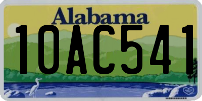 AL license plate 10AC541