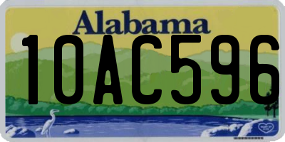 AL license plate 10AC596