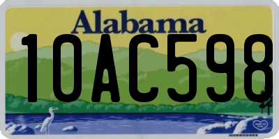 AL license plate 10AC598