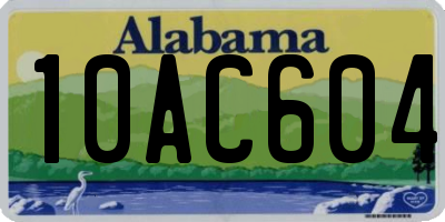 AL license plate 10AC604