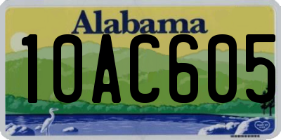 AL license plate 10AC605