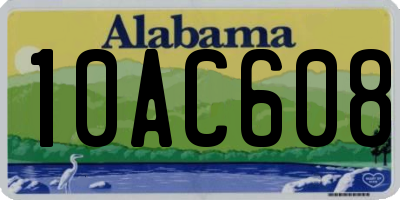 AL license plate 10AC608