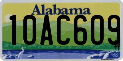 AL license plate 10AC609