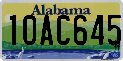 AL license plate 10AC645