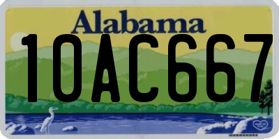 AL license plate 10AC667
