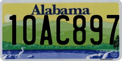 AL license plate 10AC897