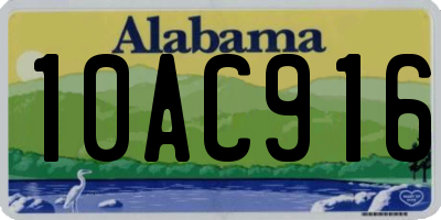 AL license plate 10AC916