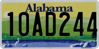 AL license plate 10AD244
