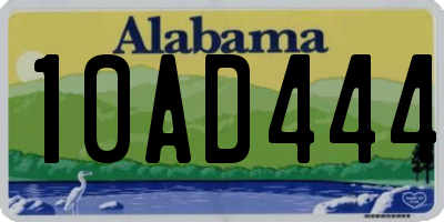 AL license plate 10AD444