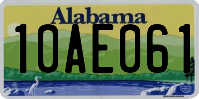 AL license plate 10AE061