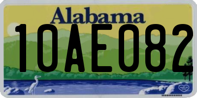 AL license plate 10AE082