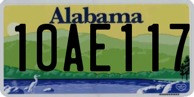 AL license plate 10AE117