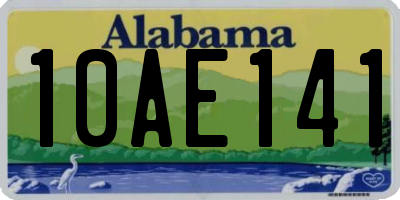 AL license plate 10AE141