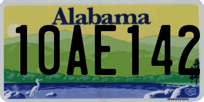 AL license plate 10AE142