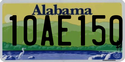 AL license plate 10AE150