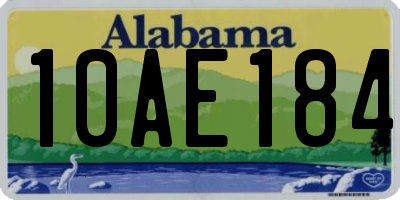 AL license plate 10AE184