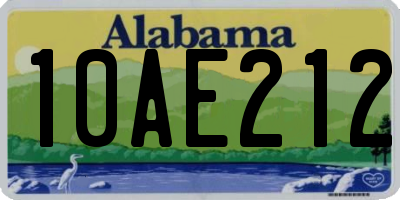AL license plate 10AE212