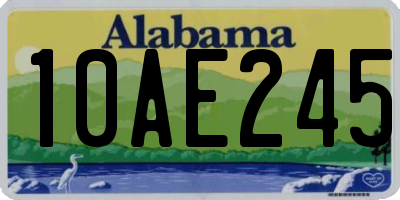AL license plate 10AE245
