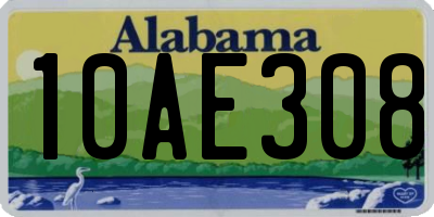 AL license plate 10AE308