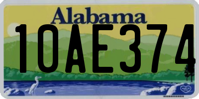 AL license plate 10AE374