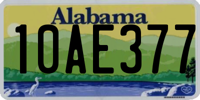 AL license plate 10AE377