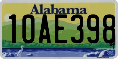 AL license plate 10AE398