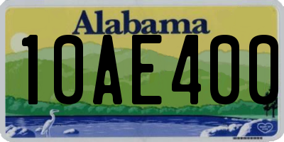 AL license plate 10AE400