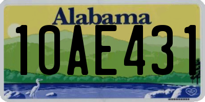 AL license plate 10AE431