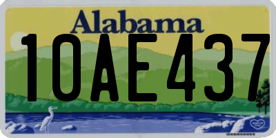 AL license plate 10AE437