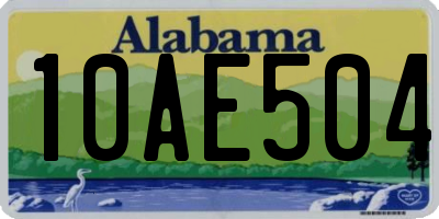 AL license plate 10AE504