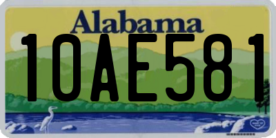 AL license plate 10AE581