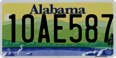 AL license plate 10AE587