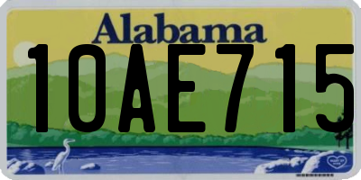 AL license plate 10AE715