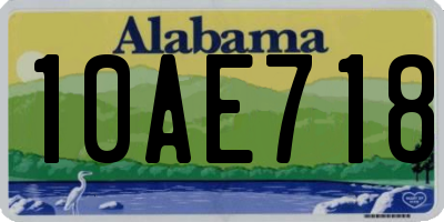 AL license plate 10AE718