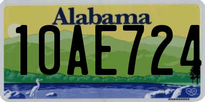 AL license plate 10AE724