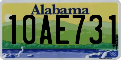 AL license plate 10AE731