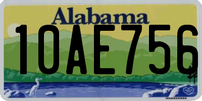 AL license plate 10AE756